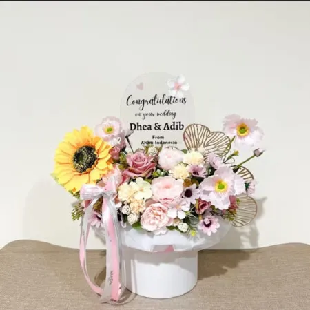 Bloom Box Akrilik Ucapan Wedding Rokan Hilir